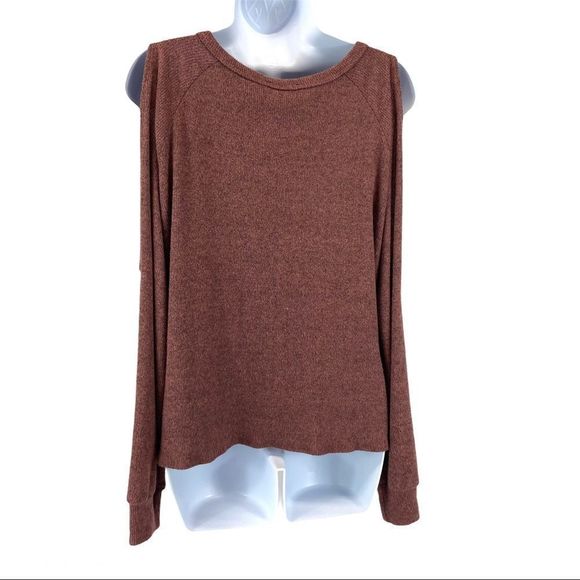 Hummingbird cold shoulder tie waist knit top - L - Picture 9 of 16